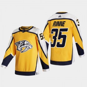 Nashville Predators Pekka Rinne 35 2020-21 Reverse Retro Authentic Shirt - Mannen